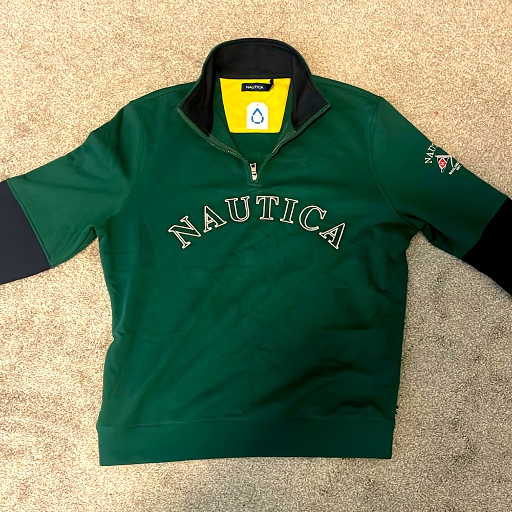 Nautica men’s half zip colorbook sweatshirt